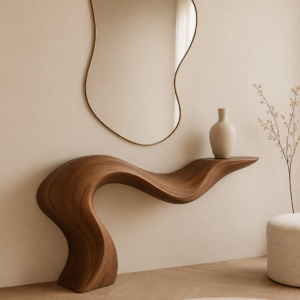 Sculptural Wave Console